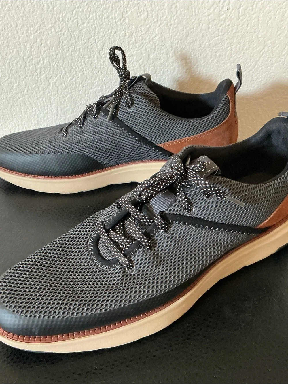 Cole Haan Men ZeroGrand Atlantic Gray Mesh Oxford Derby C34651 Size 11.5